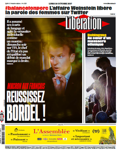 Libération du Lundi 16 Octobre 2017