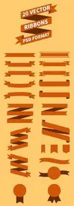 20 PSD Vector Ribbons