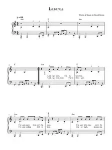 Lazarus - David Bowie (Piano-Vocal-Guitar (Piano Accompaniment))