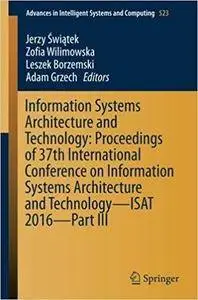 Information Systems Architecture and Technology: Proceedings of 37th International Conference, Part II