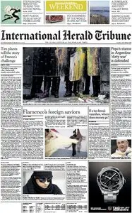 International Herald Tribune from Saturday, 16. March 2013