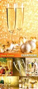 Champagne New Year Stock Photos