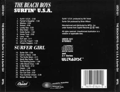 The Beach Boys - Surfin' U.S.A. & Surfer Girl (1989) [MFSL UDCD 521]