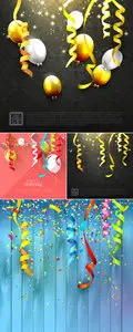 Festive Garlands Backgrounds Vector