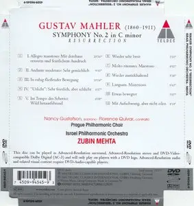 Gustav Mahler - Symphony No. 2 in C minor 'Resurrection' [Zubin Mehta] (DVD-Audio ISO) [2001]