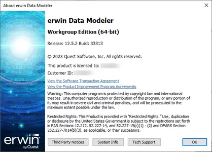 erwin Data Modeler 12.5.2 Workgroup Edition