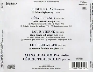 Alina Ibragimova, Cédric Tiberghien - Vierne, Franck: Violin Sonatas (2019)