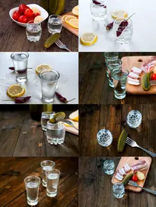 Cold vodka in a glass