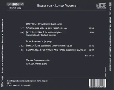 Vadim Gluzman, Angela Yoffe - Auerbach, Shostakovich: Ballet for a Lonely Violinist - Music for violin & piano (2006)