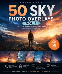 Eldamar Studio - 50 Sky Photo Overlays - Vol. 1