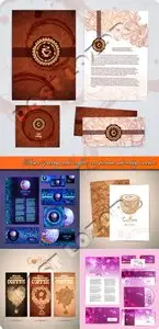 Disco party and coffee corporate identity vector