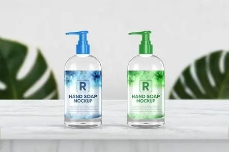 Hand Soap Bottle Mockup F6QAUKB