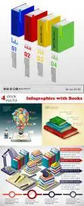 Vectors - Infographics with Books