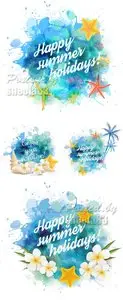 Summer Holidays Banners Vector 2