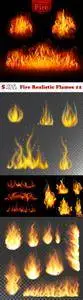 Vectors - Fire Realistic Flames 12