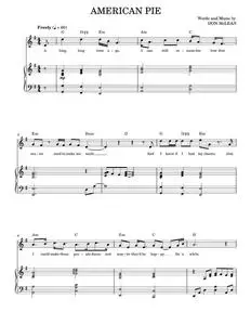American Pie - Don McLean (Piano Vocal)