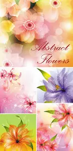 Abstract Flowers Vector