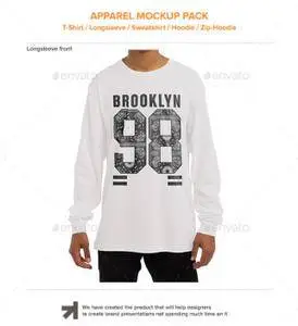 GraphicRiver - T-Shirt Longsleeve Sweatshirt Hoodie Mockup