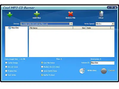 Cool MP3 CD Burner 7.4.3.55
