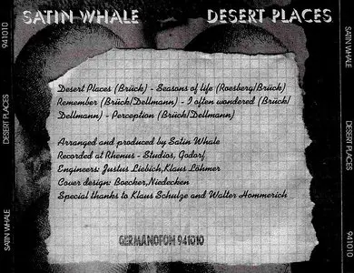Satin Whale - Desert Places (1974) [Reissue 1994]