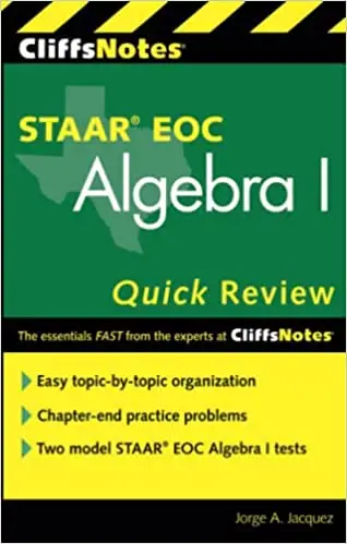 CliffsNotes STAAR EOC Algebra I Quick Review
