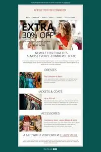 CreativeMarket Fashion Ecommerce Newsletter PSD