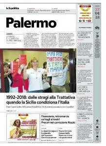 la Repubblica Palermo - 22 Aprile 2018