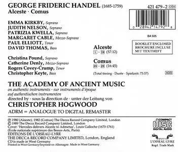 The Academy of Ancient Music, Christopher Hogwood - Handel: Alceste, Comus (1990)