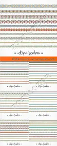 Border decoration elements patterns vector
