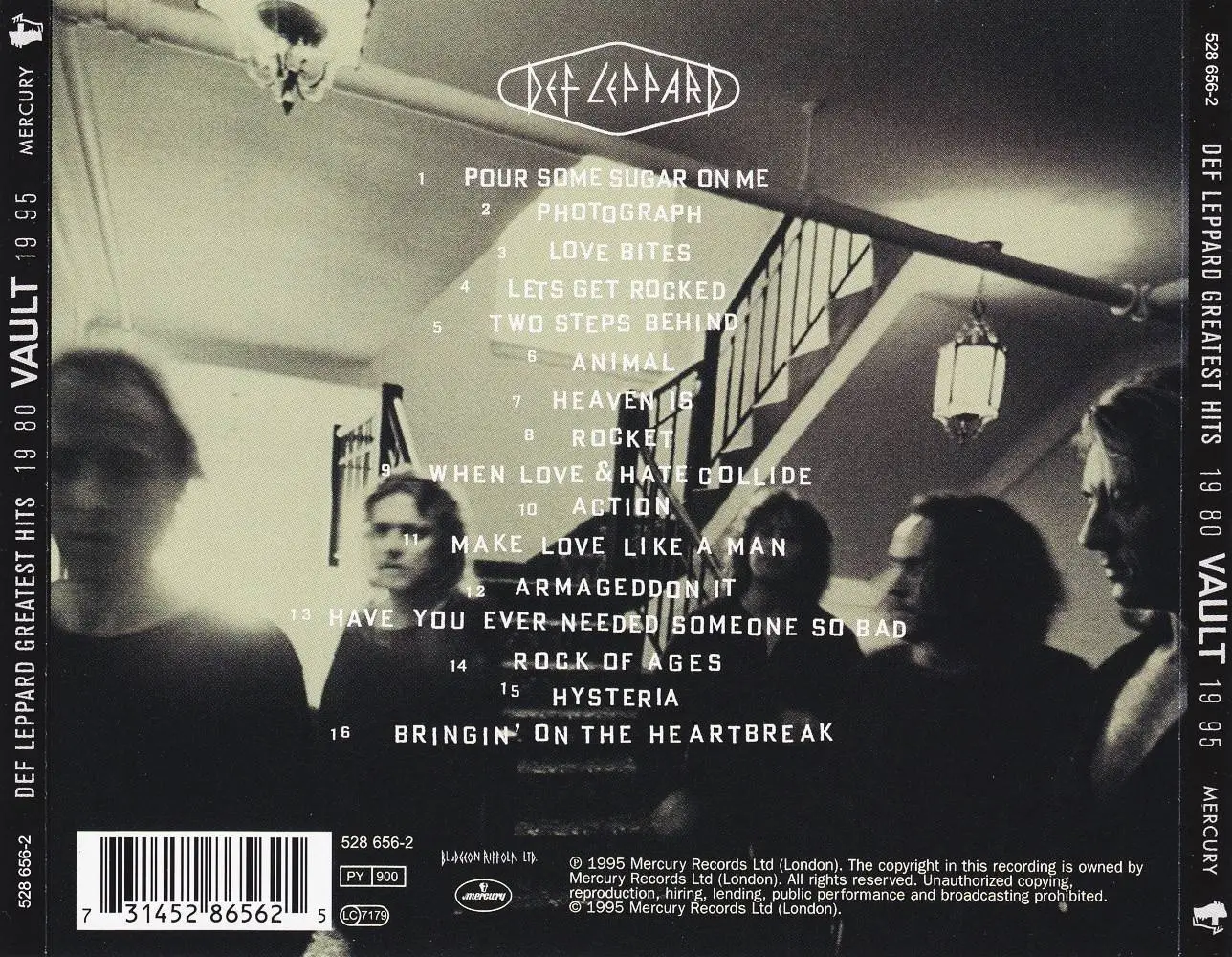 Def Leppard - Vault: Def Leppard Greatest Hits (1980–1995) (1995 ...