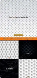 Black and white abstract vector backgrounds set 5