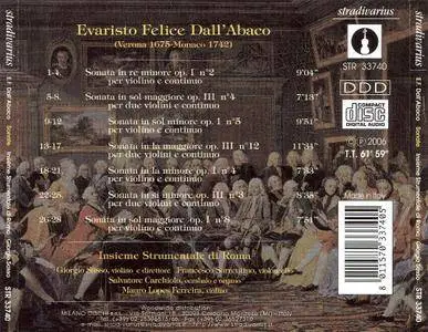 Giorgio Sasso - Evaristo Felice Dall'Abaco: Sonate Op. 1 & 3 (2006)