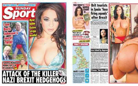 The Sunday Sport – August 12, 2018