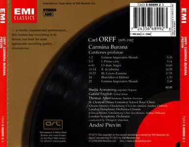 Andre Previn,  London Symphony Chorus & Orchestra - Carl Orff: Carmina Burana (1998)