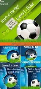 Advertising poster soccer vector