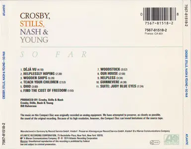 Crosby, Stills, Nash & Young - So Far (1974) [Atlantic, 7567-81518-2]