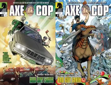 Axe Cop - Bad Guy Earth #1-3 (2011) Complete