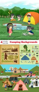 Vectors - Camping Backgrounds