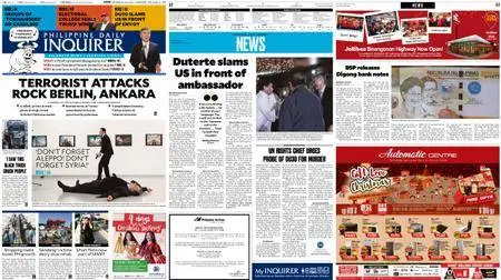 Philippine Daily Inquirer – December 21, 2016