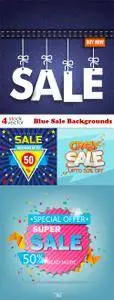 Vectors - Blue Sale Backgrounds