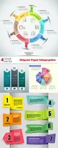 Vectors - Origami Paper Infographics