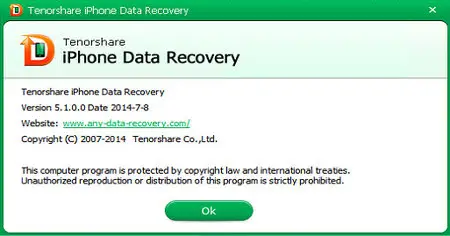 Tenorshare iPhone Data Recovery (iPhone 5, 5s, 5c) 5.1.0.0 Date 08-07-2014