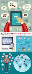 Vectors - Social Network Backgrounds 6