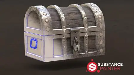 Learn Substance painter Creating 3d texturing Treasure crate