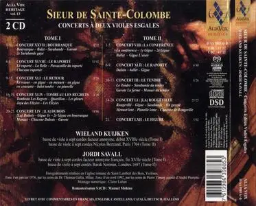 Jordi Savall & Wieland Kuijken - Sieur de Sainte-Colombe: Concerts a deux Violes Esgales (2011) {2CD Set Alia Vox AVSA9885}