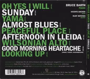 Bruce Barth - Live at Smalls (2011) {SmallsLIVE ‎SL-0019}
