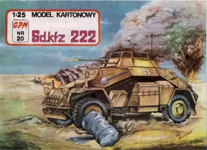 Model Kartonowy №20 - Sd.Kfz 222