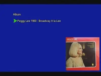 Peggy Lee - Broadway A la Lee (1960) [Vinyl Rip 16/44 & mp3-320 + DVD] Re-up