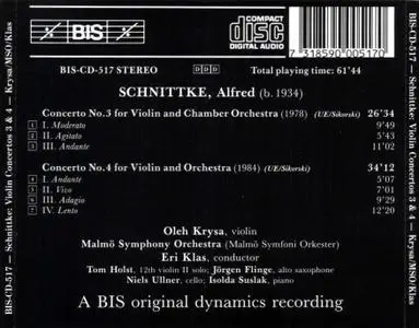 Alfred Schnittke - Violin Concertos Nos. 3 & 4 (1991) {BIS Schnittke Edition, BIS-517} (Item #10)