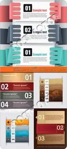 Banners with numbers vector set 22
